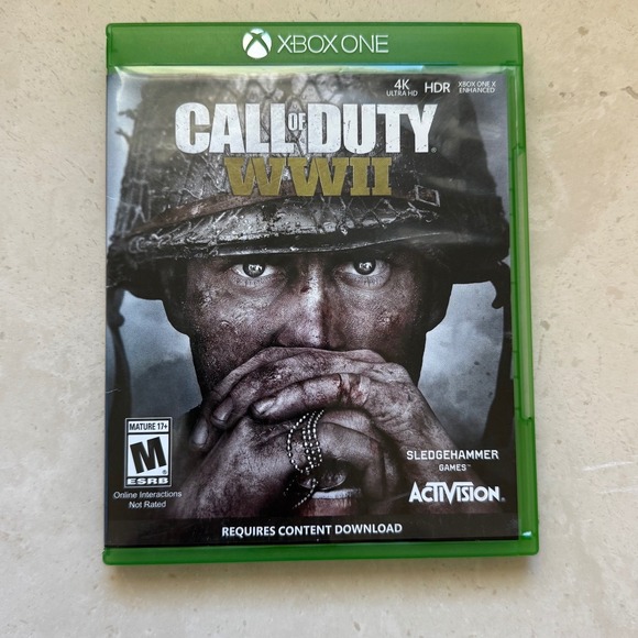Microsoft Other - Call of Duty WWII Xbox One Game Disc Tested Works 4K HDR FPS Shooter